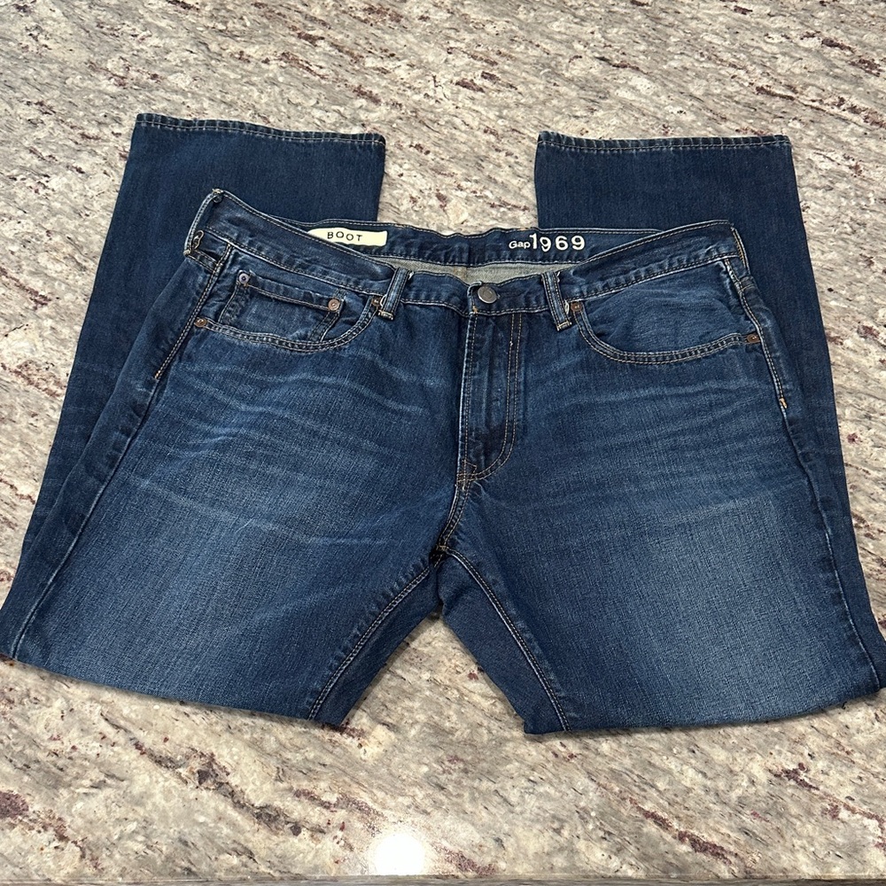 Gap 1969 Men's Dark Blue Bootcut Jeans